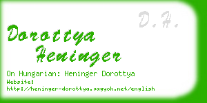 dorottya heninger business card